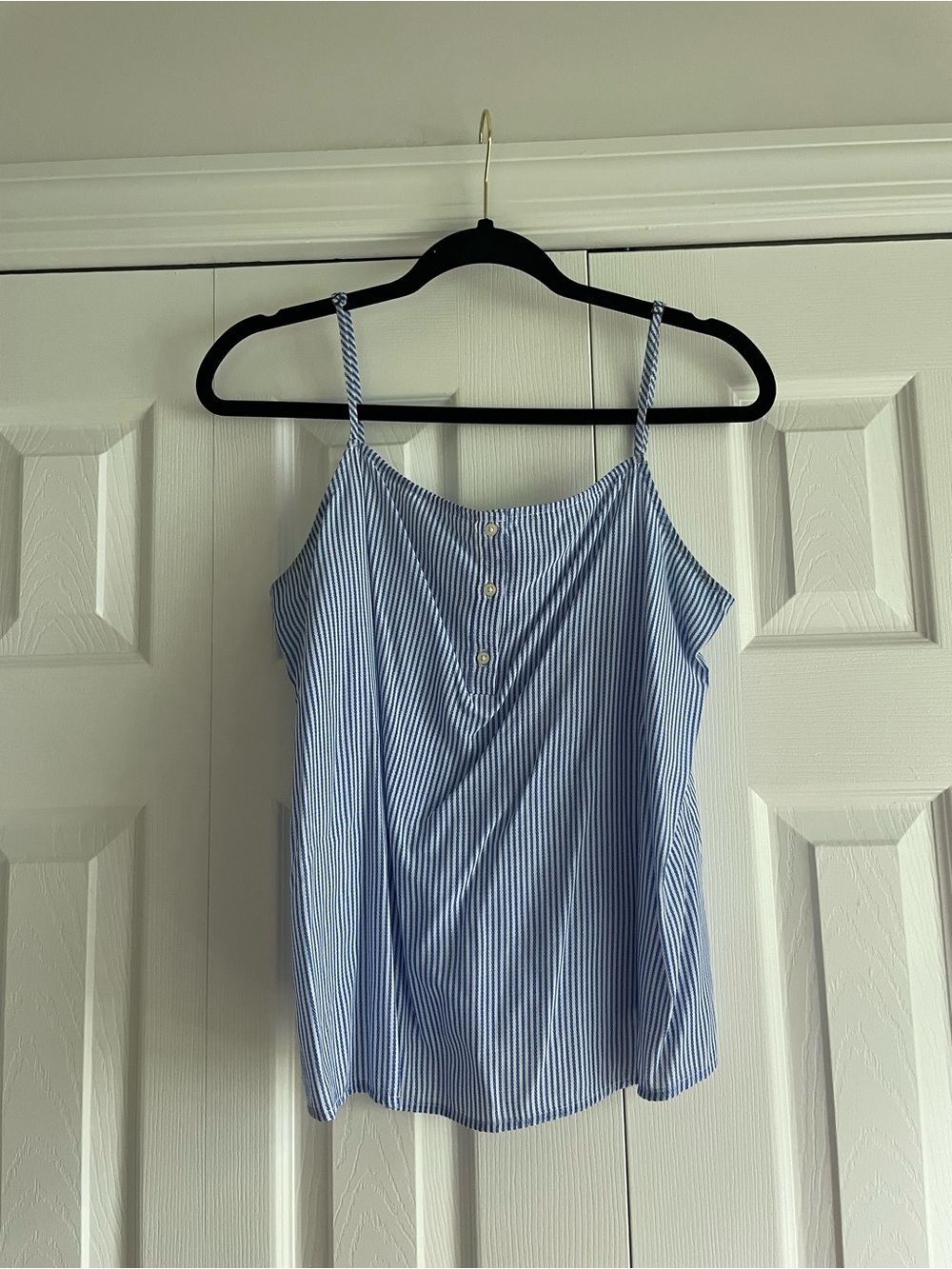 GAP Blue and White Striped Spaghetti Strap Tank